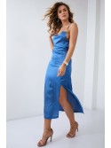 Sensual dress with open back indigo FG644 - Online store - Boutique